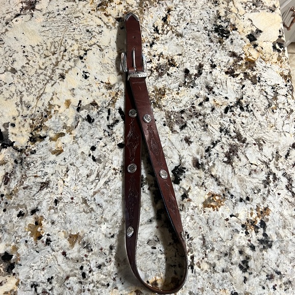 Brighton Women’s Brown Leather Belt. - Picture 2 of 4